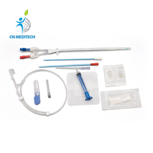 Equipo de catéter de hemodiálisis de doble lumen simple y triple para diálisis