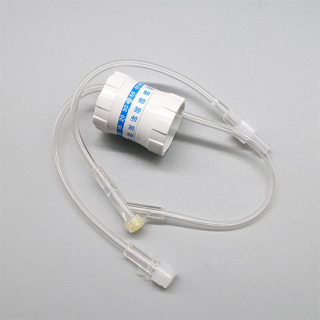 Regulador de flujo de dial IV de doble canal estéril médico con tubo de extensión