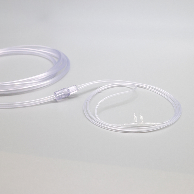 Tubo de cánula nasal de oxígeno de PVC transparente médico desechable