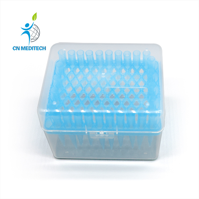 Caja de puntas de pipetas de plástico de alta calidad de 96 pozos 200ul 10ul