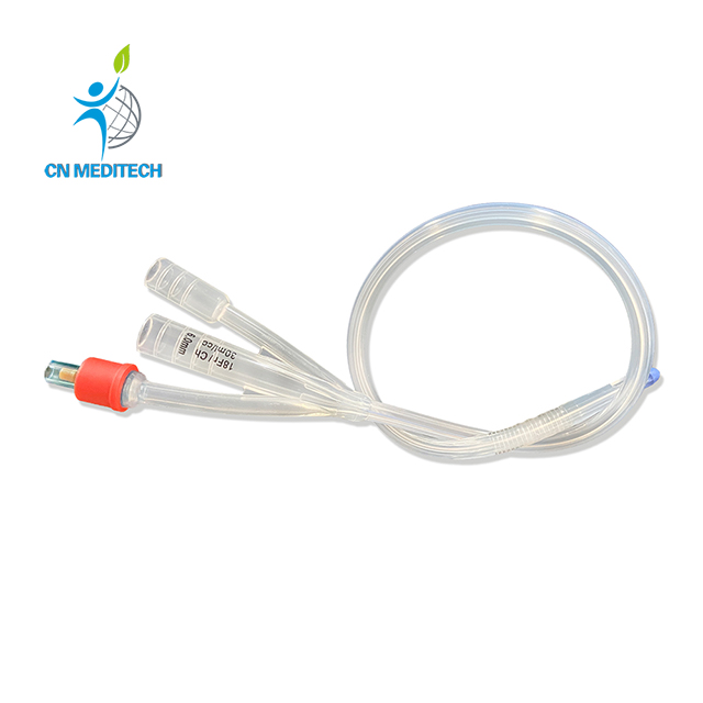Catéter urinario Foley de silicona desechable de 3 vías 