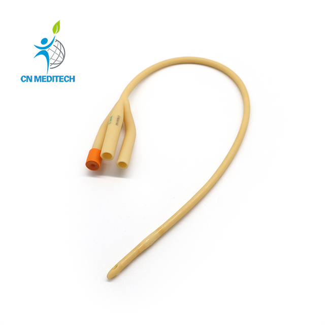 Catéter urinario Foley de 3 vías de látex natural médico