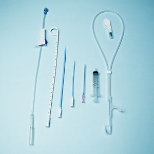 Kit de catéter de drenaje tipo coleta para nefrostomía percutánea