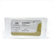 Sutura de catgut cromado absorbible para uso quirúrgico