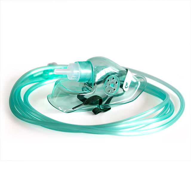 Mascarilla desechable de oxígeno de PVC con tubo de oxígeno de 2 m