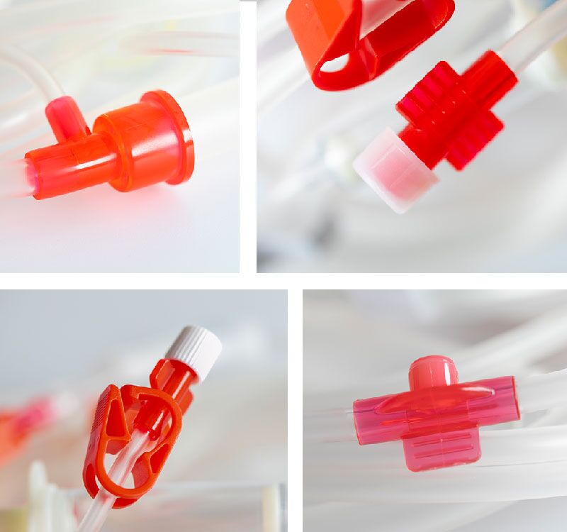 Conjunto de tubos de sangre de la l&iacute;nea de sangre desechable