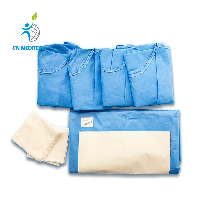 Paquete de kits quirúrgicos de cesárea quirúrgica estéril desechable médica, paquete de kits quirúrgicos para cesárea y nacimiento de bebé