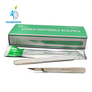 Bisturí quirúrgico desechable profesional médico con hoja de acero inoxidable