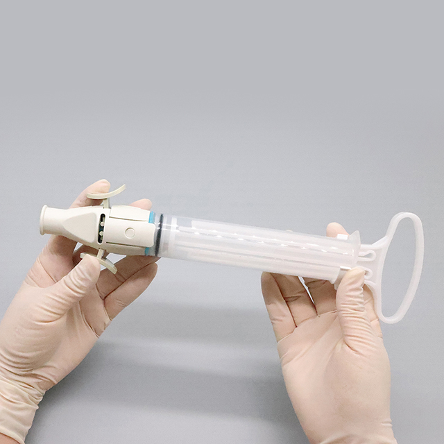 Equipo de aspiración de vacío manual de la jeringuilla del aspirador de vacío manual disponible de la válvula doble del suministro médico
