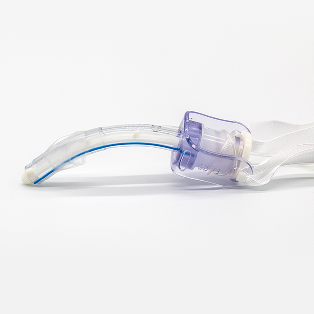Tubo de traqueotomía reforzado con manguito médico desechable
