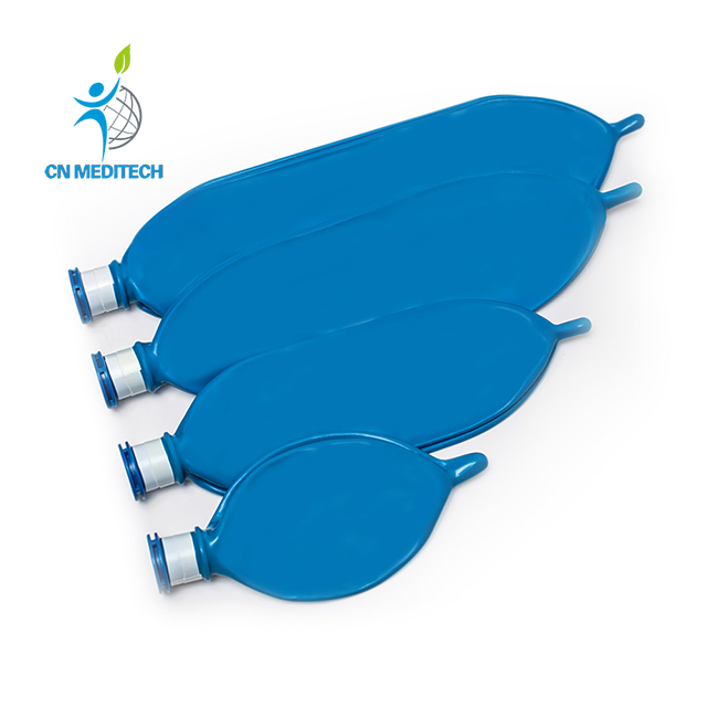 Bolsa de respiración azul de látex desechable 0.5L/1L/2L/3L para uso médico