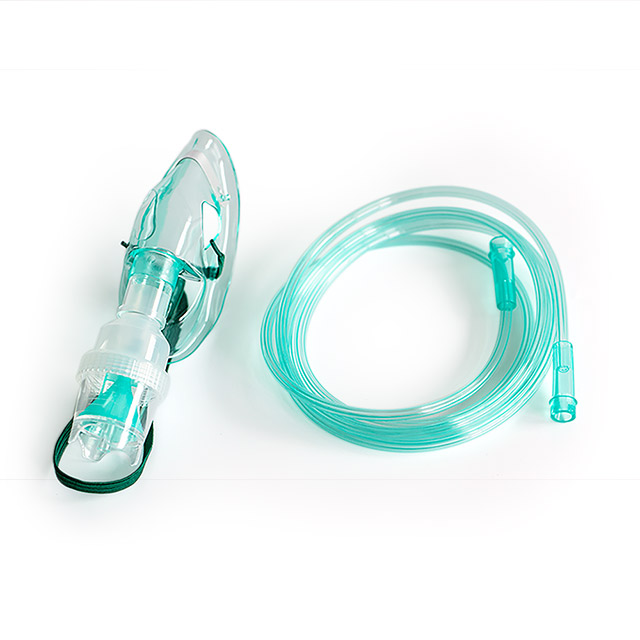 Máscara nebulizadora pediátrica desechable médica con tubo de oxígeno