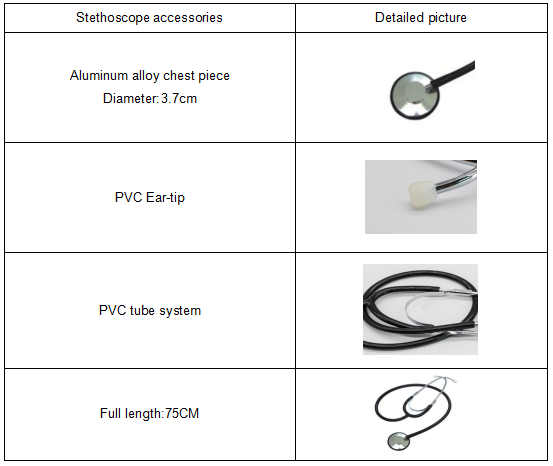 Estetoscopio de cabeza simple con anillo anti-fr&iacute;o para uso infantil