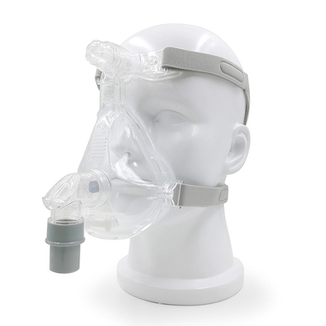 Mascarilla facial médica CPAP con un cómodo arnés