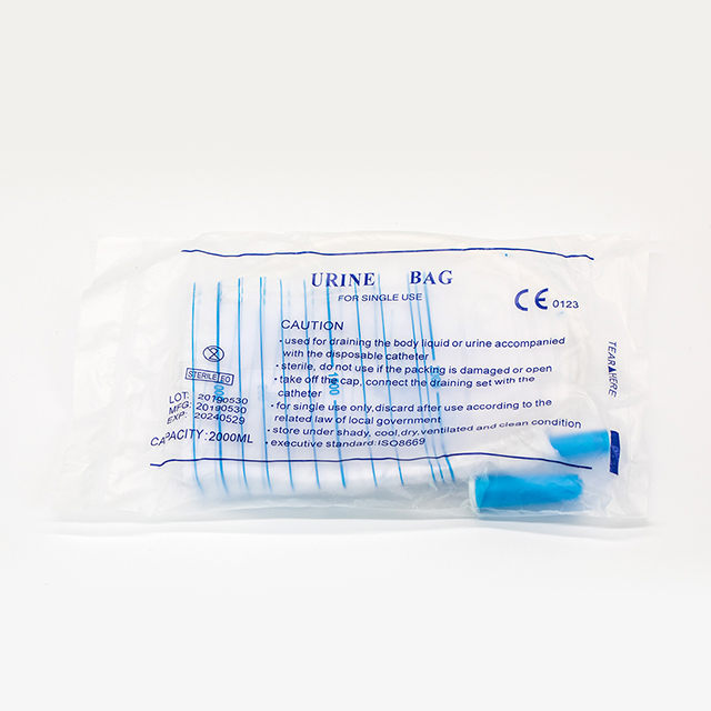 Bolsa desechable para recolección de orina con válvula de empuje y tracción para adultos