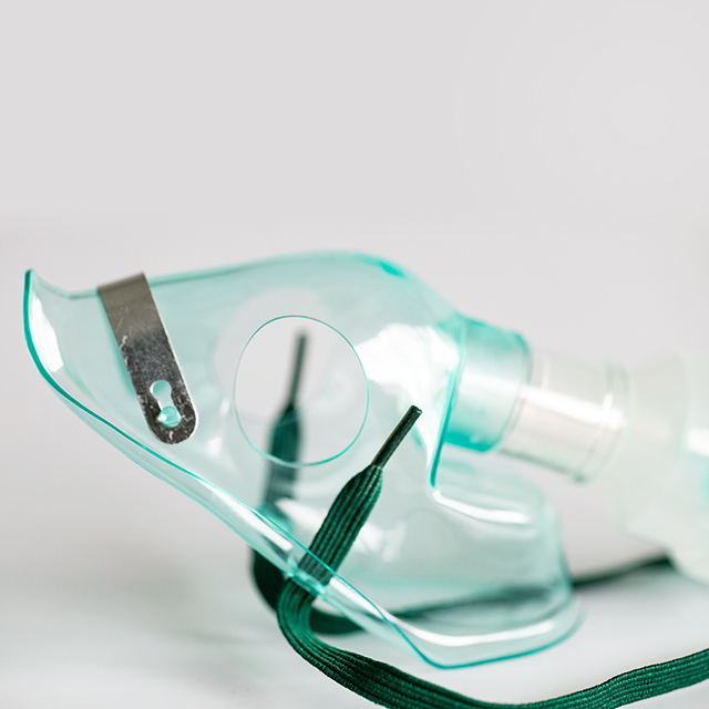 Máscara nebulizadora pediátrica desechable médica con tubo de oxígeno
