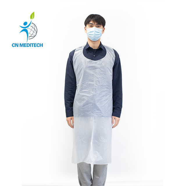 Delantal desechable de PE impermeable HDPE/LDPE
