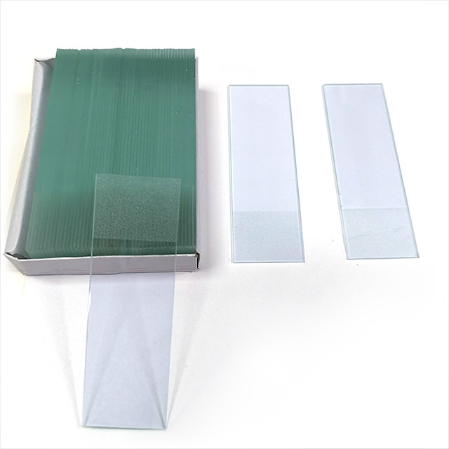 Portaobjetos de vidrio para microscopio preparado en laboratorio desechable 