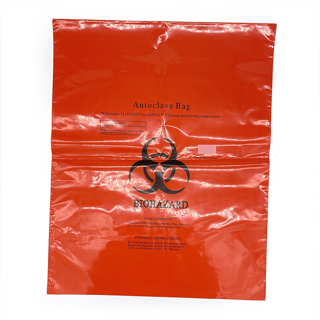 Bolsa de residuos de peligro biológico biológico médico de alta calidad de plástico