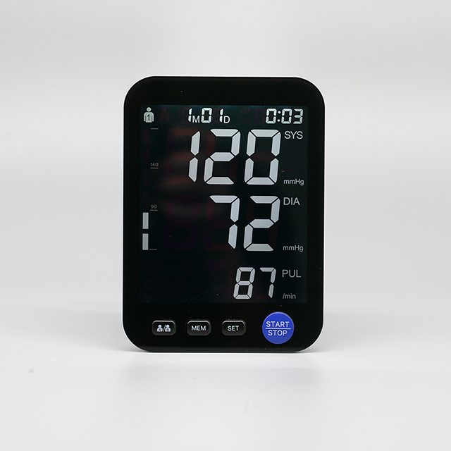 Monitor automático de presión arterial del brazo superior de la máquina del aparato BP del indicador digital LCD grande