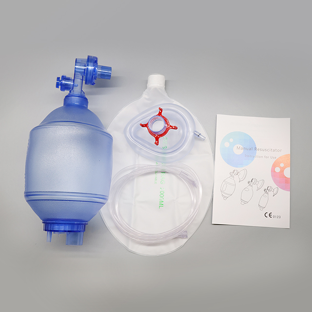 Resucitador manual de bolsas Ambu para adultos desechables de PVC