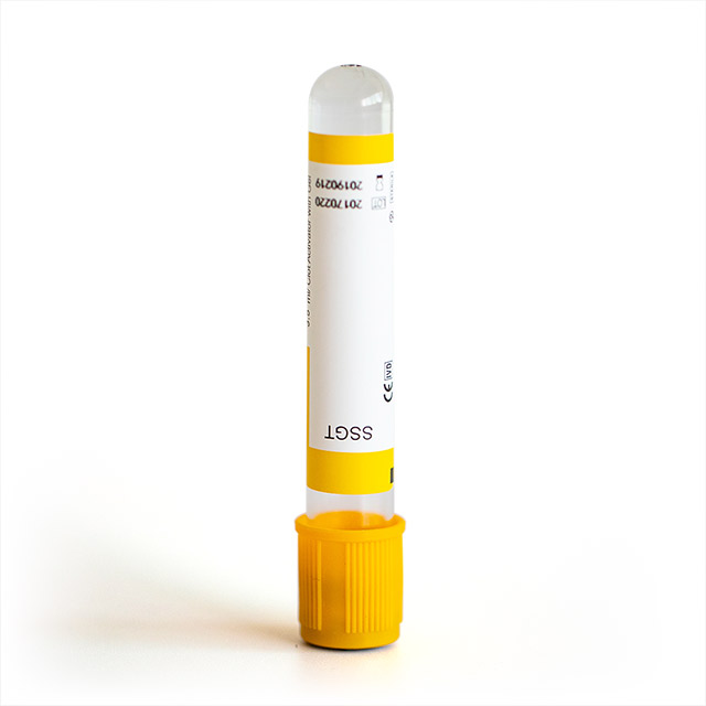 Tubo de extracción de sangre al vacío para prueba de muestra de sangre de laboratorio