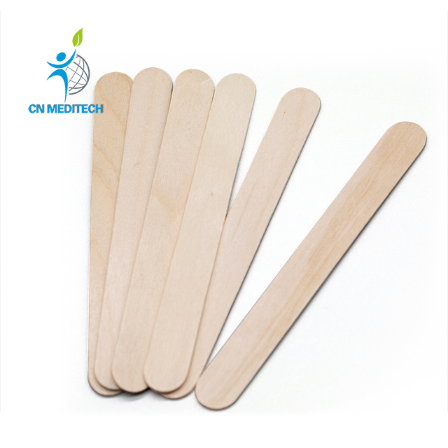 Depresor de lengua de madera de abedul estéril desechable para examen oral